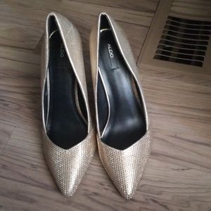 Gold Aldo shoe
